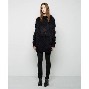 Acne Ocean Oversized Mohair Knit Midnight Blue Size M/L